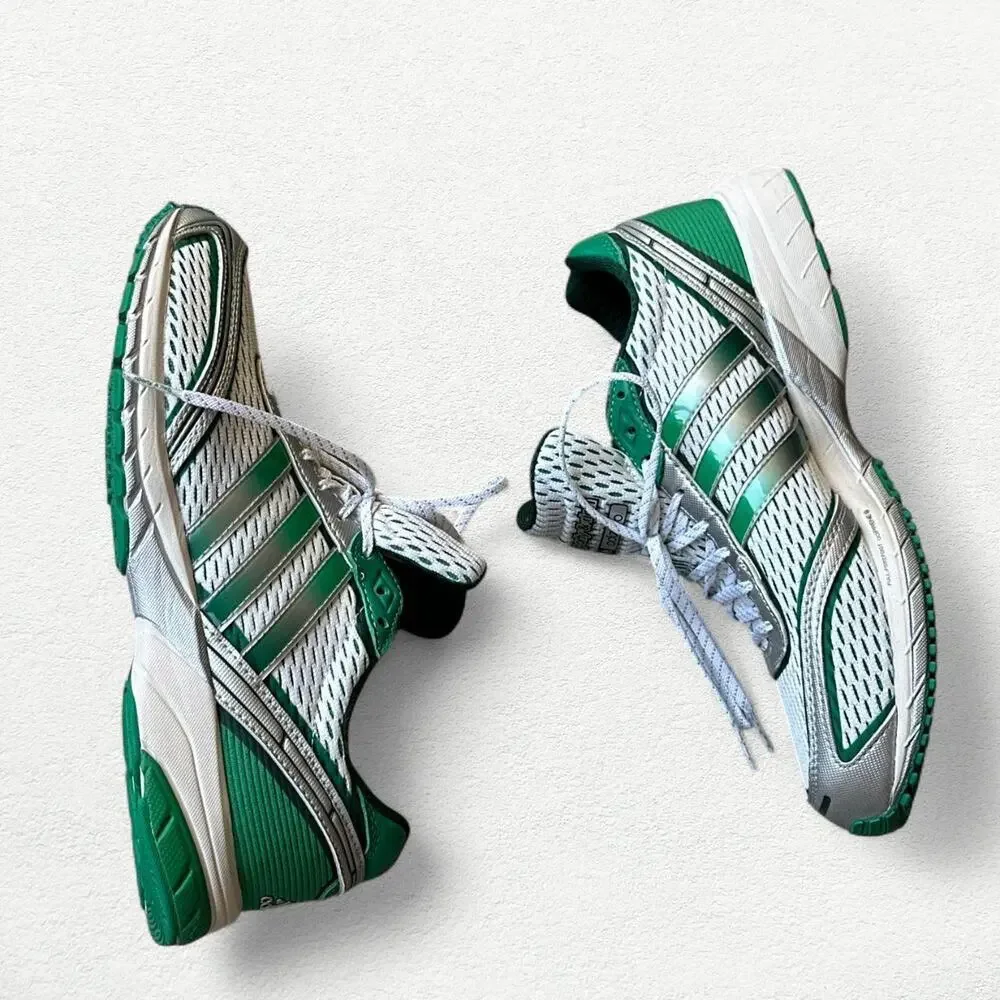 Adidas Originals x Sporty & Rich Adios OG Adiwear in White, Court Green & Silver